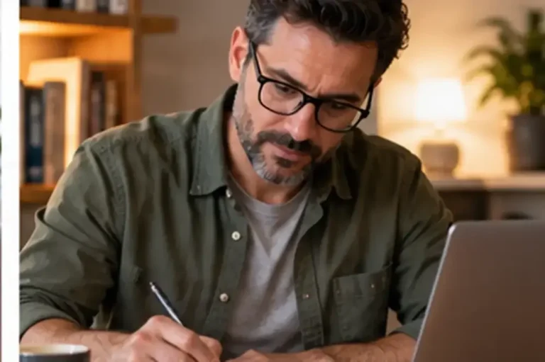 A workspace with notes and a laptop where a side-income idea is being evaluated