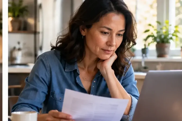 A calm desk where recurring bills and subscriptions are being reviewed on paper