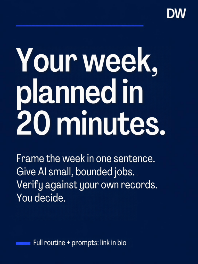 Build a Weekly AI Planning System in 20 Minutes dw ig weekly plan dahxs7pq9gw